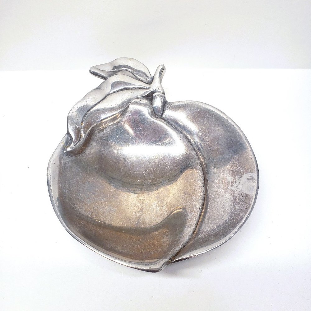 Mariposa Cast Aluminum Peach Bowl Footed Candy Dish Made in Mexico